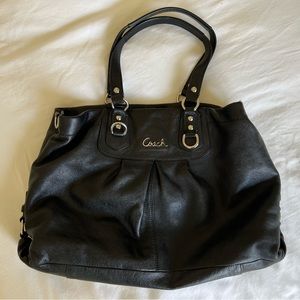 Beautiful black leather Coach purse